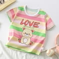 thumbnail image 1 of Cethrio Kids Girls T Shirts, Cotton Summer Short Sleeve Casual Graphic Tees Pink Size 4-5 T, 1 of 3