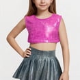 thumbnail image 1 of Cethrio Kids Girls Tank Tops, Summer 2025 Dancewear Performance Sleeveless Tops Hot Pink Size 3-8 T, 1 of 4