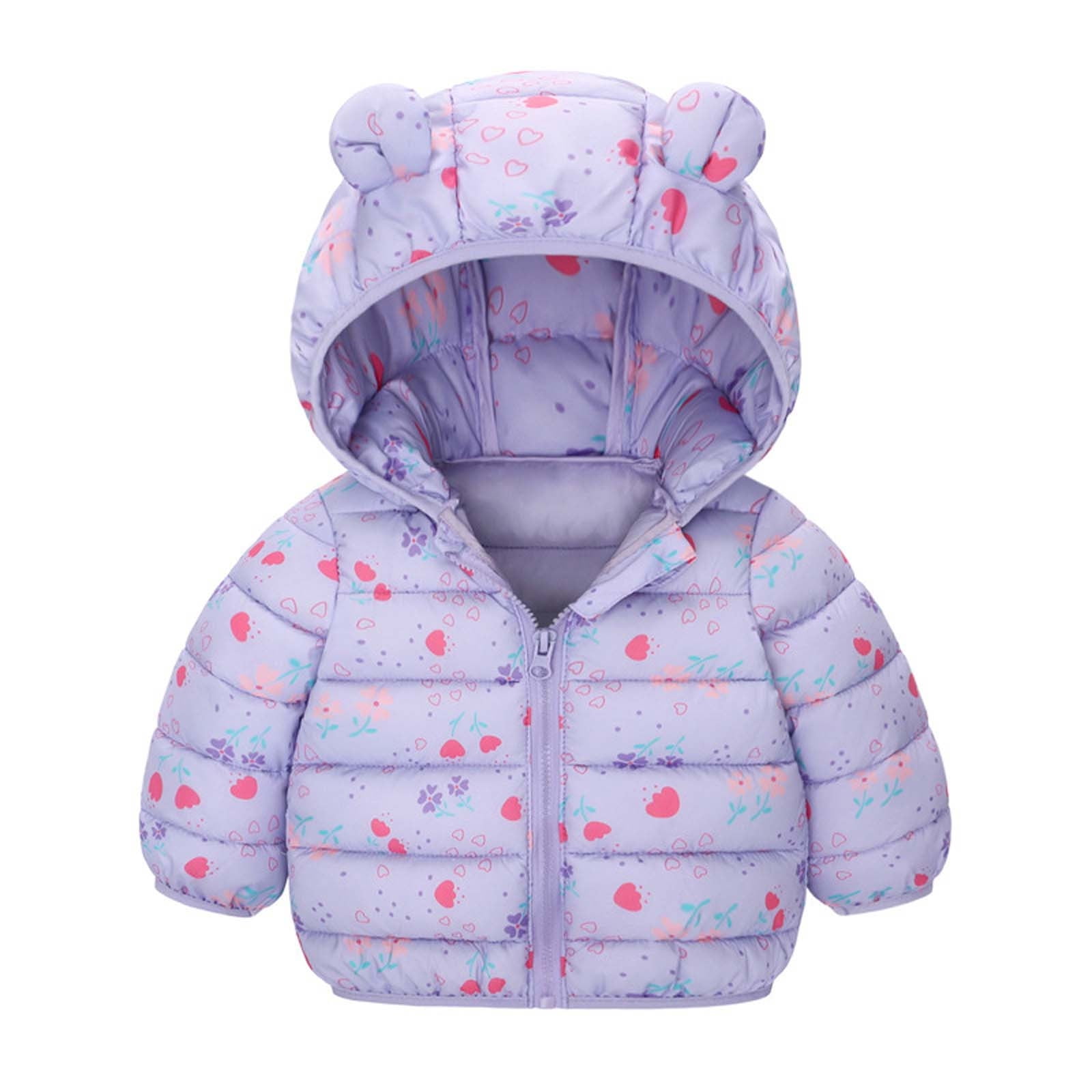 Cethrio Toddler Girls Winter Coats Printed Thermal Zip up Lightweight Cethrio Toddler Girls Winter Coats Printed Thermal Zip up Lightweight
