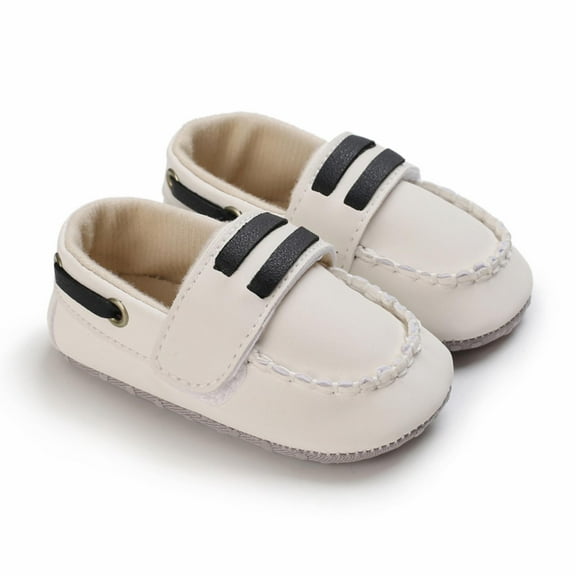 Wavsuf Toddler Shoes for Boys and Girls on Soft Bottom Casual Winter White Toddler Shoes Size 6-12 Months