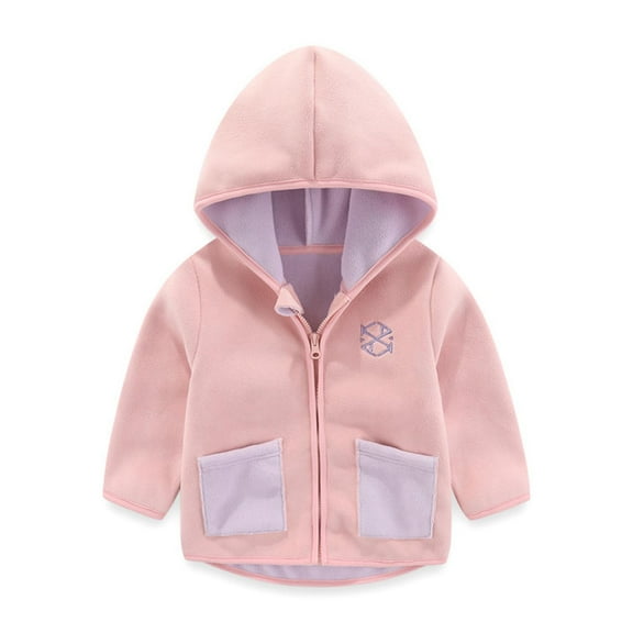 Piuwrlz Winter Long Sleeve Jacket Children Girls Coat Tops Plush Sweaterjacket Pink Size 3 Years