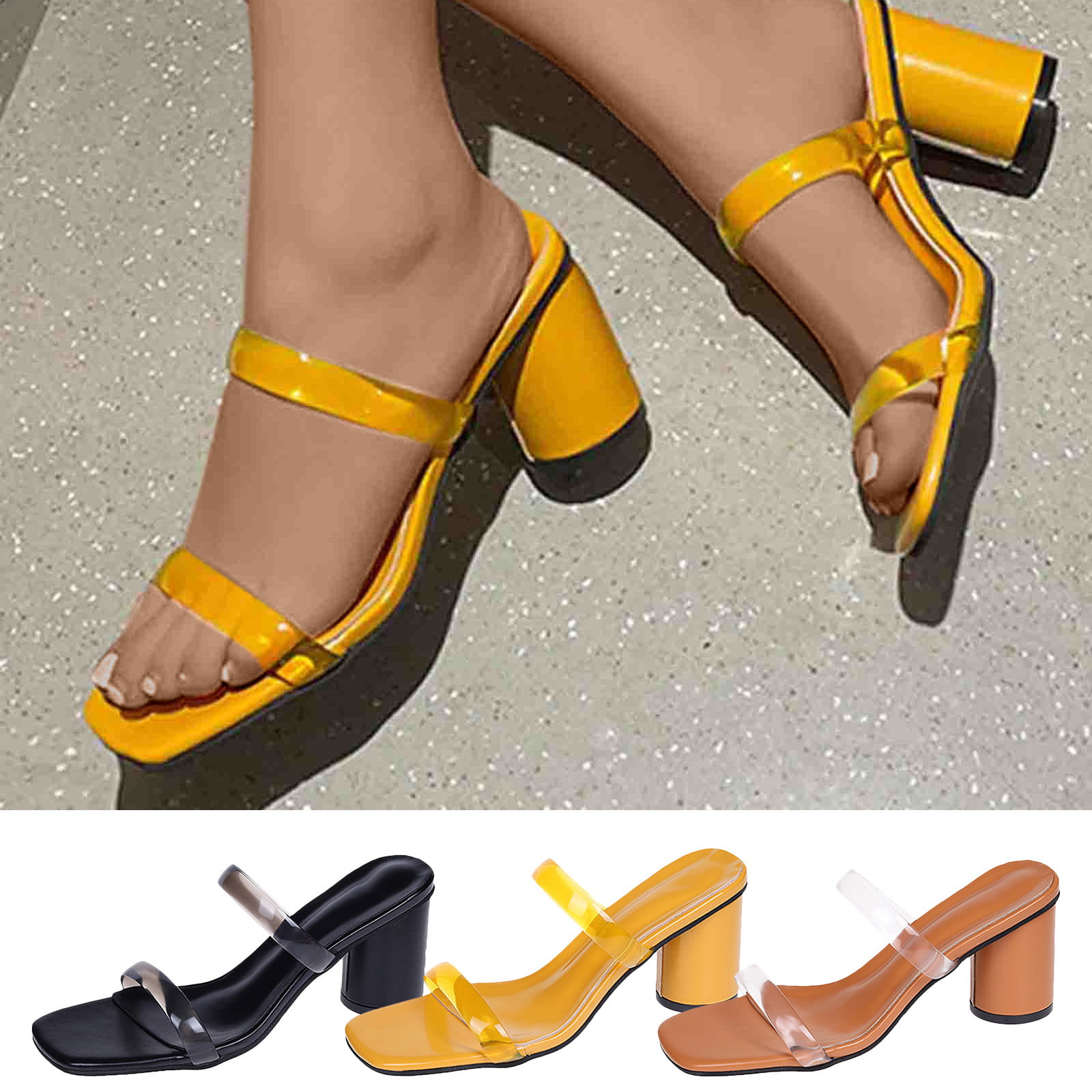 Perico Ladies Yellow Party Wear Heel Sandal, Size: 3 at Rs 270/pair in Delhi