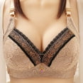 thumbnail image 1 of Cethrio Womens Push Up Bras 2025 Wirefree Bras Full Figure Bras Plus Size Lingerie, Beige 44/100bc, 1 of 8