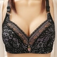 thumbnail image 1 of Cethrio Womens Push Up Bras 2025 Wirefree Bras Full Figure Bras Plus Size Lingerie, Black 44/100bc, 1 of 5
