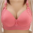 thumbnail image 1 of Cethrio Womens Push Up Bras 2025 Wirefree Bras Full Figure Bras Plus Size Lingerie, Hot Pink 44C, 1 of 7