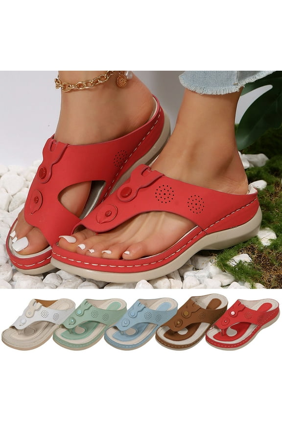 Womens Summer Comfort Flats Sandals- 2025 Flat Beach Slides Sandal Flip Flops Footbed Wedge Wide Width Light Blue Dressy Sandals/ Slides Size 9.5