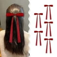 Cetilox 2025 Clearance Under 10 Dollars, 5pcs Burgundy Velvet Bows for