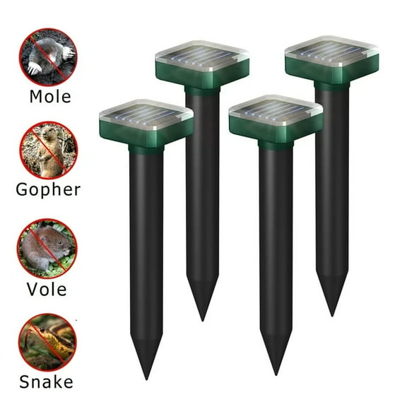 Cetrip Solar Powered Mole Repellent Solar Powered, 4 Pack