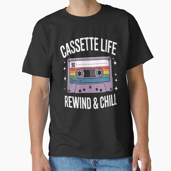 Cette Life Rewind Chill Meme Vibes Audio Ribbon Humor T-Shirt - Walmart.com