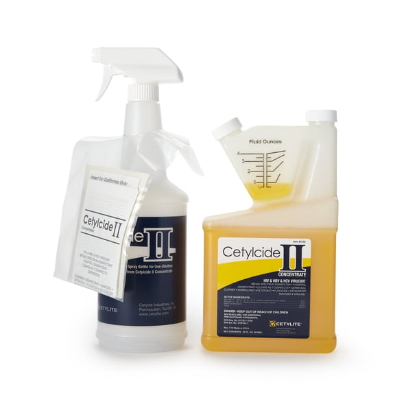Cetylcide-II Surface Disinfectant Liquid Concentrate 32 oz. Bottle Lemon Scent 1 Ct 0152