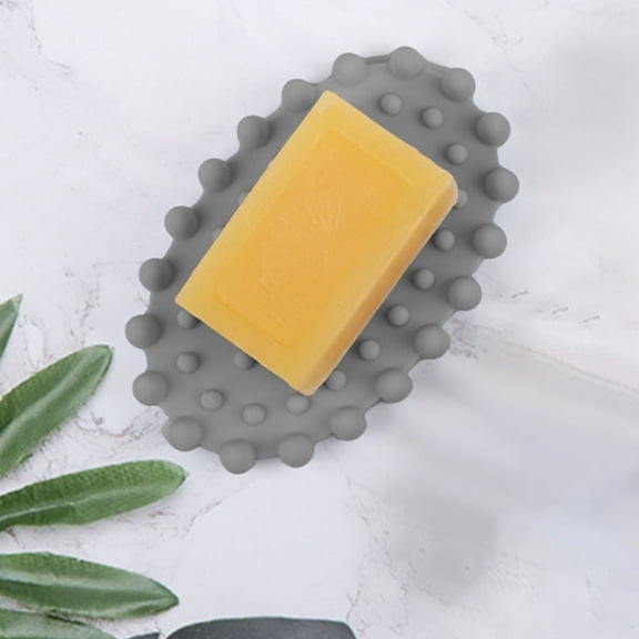 Cevemin 1 Pcs Silica Gel Soap Storage Rack with Tilt Design - Easy Clean Soap Holder for Shower Bathroom Kitchen Sink