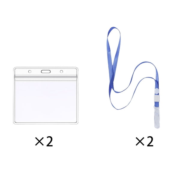 Cevemin 10 Pcs Clear PVC Card Protector with Lanyard - Soft Health Card Holder for Vaccination Records, Events, and Professional Use, Size 4.45x4.13 Inch
