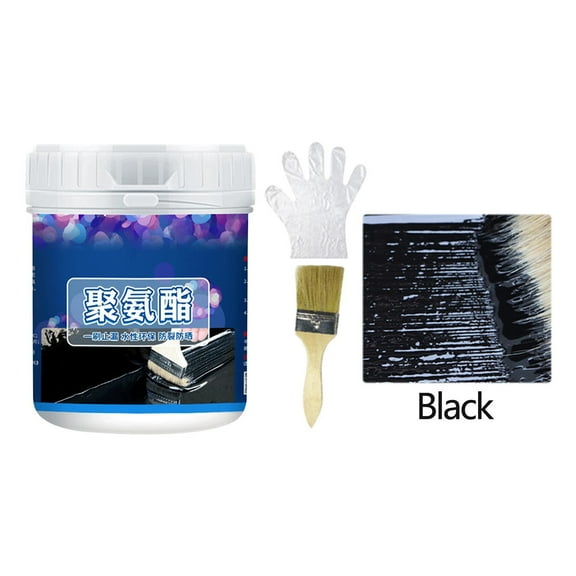 Cevemin 1000g Polyurethane Waterproof Coating - Black/Blue/White/Gray Plastic Roof and Wall Crack Sealer for Windows, Floors and Asphalt Surfaces