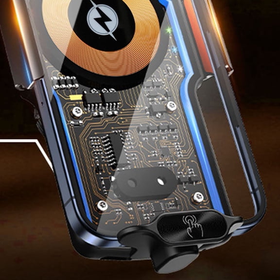 Cevemin 120W Car Wireless Charger Phone Stand - Super Fast Charging Auto Clamping Mount with Magnetic Suction and Infrared Induction for Dashboard Windshield Vent Car Accessories