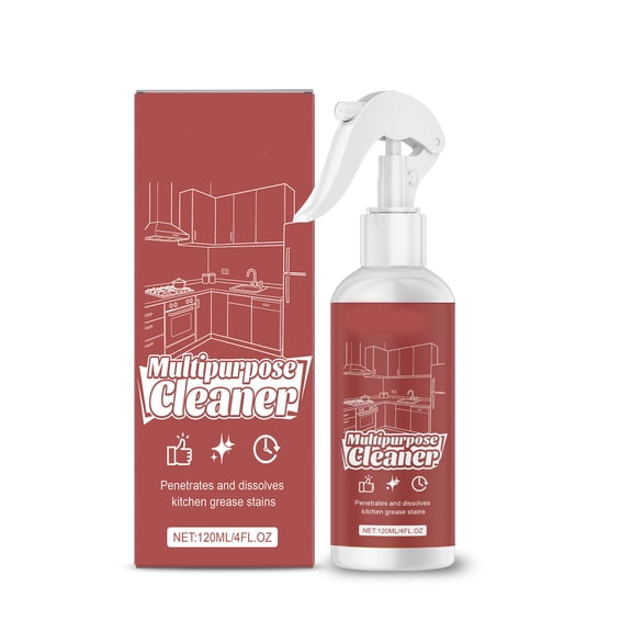 Cevemin 120ml Multi-Purpose Kitchen Cleaner - Heavy Duty Degreaser for Range Hood, Floors & Stoves, Plastic Bottle, 6.69 x 3.15 Inches, Household Cleaning