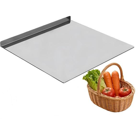Cevemin 15.75 x 11.81 Inches Stainless Steel Cutting Board - Durable Multi-Functional Kitchen Chopping Board for Meat, Vegetables, Bread and Baking
