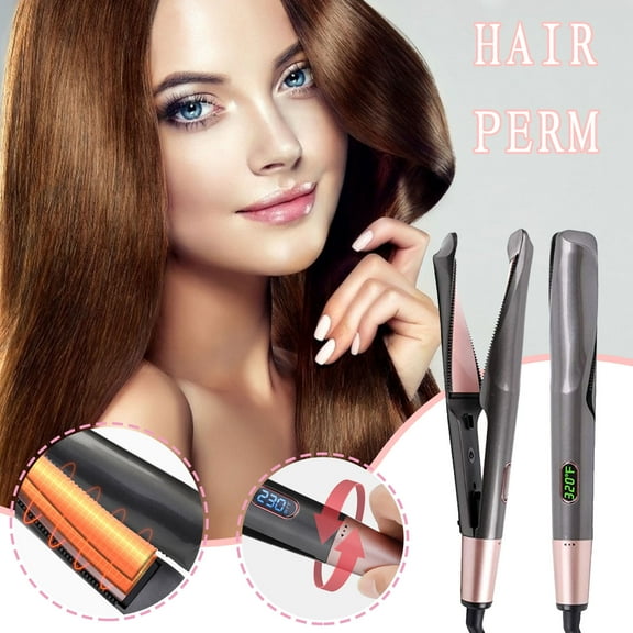 Cevemin 2 in 1 Hair Straightener and Curling Iron US Version - Twisted Straight Power Splint Goddess Styler with Automatic Temperature Control and 360-Degree Rotating Cord for Home Hair Care