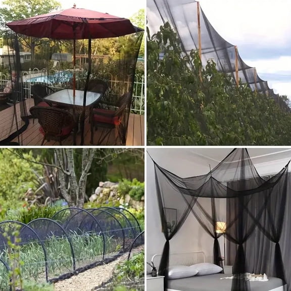 Cevemin 2.4x6M Outdoor Garden Mosquito Net Nylon Breathable Plant Protection Mesh Anti Insect Bird Barrier Net for Patio Yard Halloween Decor
