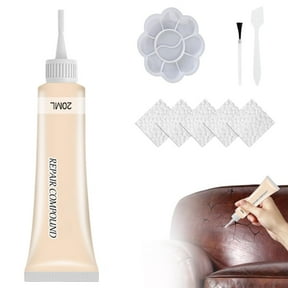 Cevemin 20ml Leather Repair Filler Cream Kit - Restores Car Seat, Sofa Scratch, Rip, Scuffs Repair Tool Set for Leather Furniture, Bags, Shoes