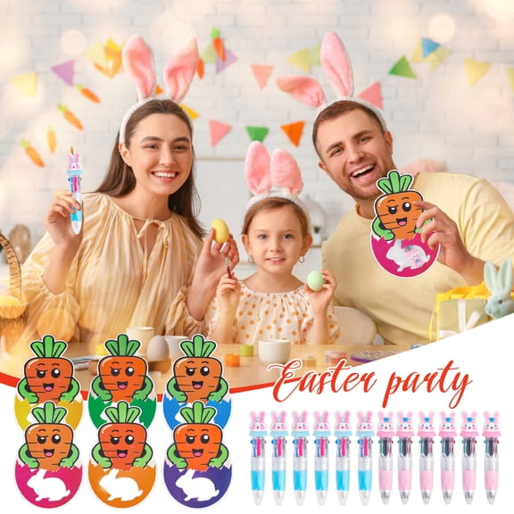 Cevemin 24 Pcs Easter Egg and Carrot Gift Bag Set with Greeting Cards and Candy Pouches for Easter Holiday Party Favors