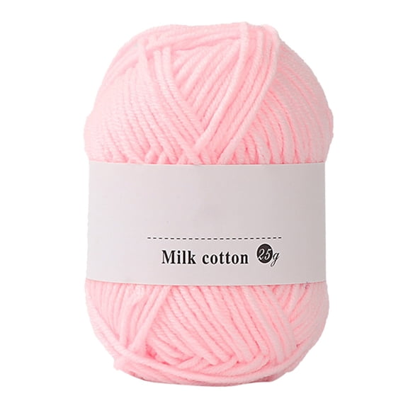 Cevemin 25g Milk Cotton Yarn for Hand Knitting Crochet DIY - 4-Strand Medium Thickness Soft Wool Craft Yarn for Sweaters, Hats, Dolls, and Home Crafts