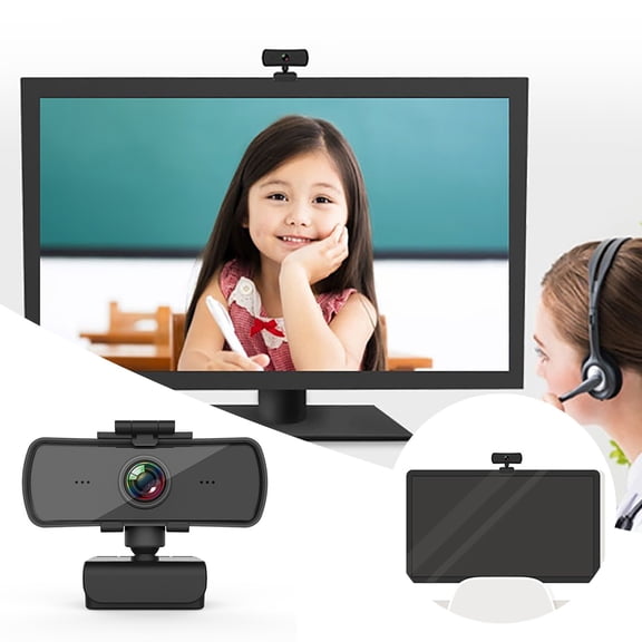 Cevemin 2K USB Webcam with Built-in Microphone - 1080p HD Computer Camera, 126° Wide Angle, Plug and Play for Desktop, Laptop, Video Conferencing, Streaming, Webinars, Business Meetings
