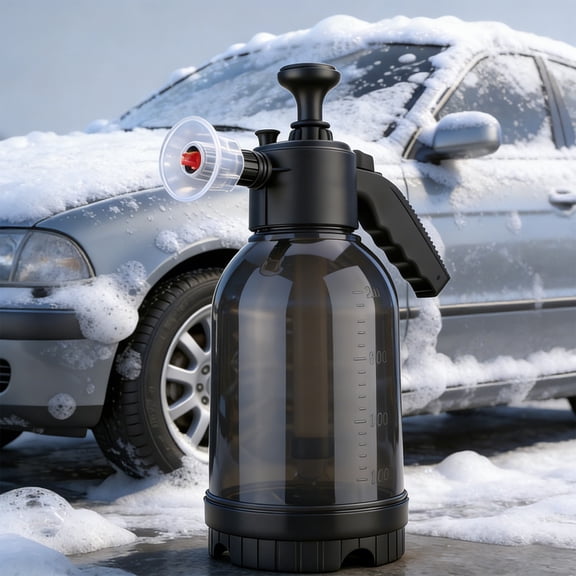 Cevemin 2L Car Wash Foam Sprayer - High Pressure Hand Spray Gun with 5 Spray Modes for Auto Detailing and Garden Use