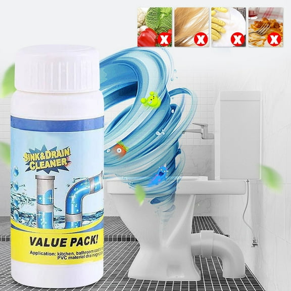 Cevemin 3 Pcs Fast Foam Toilet Cleaner Pipe Clearing Agent - Enzyme Concentrated Drain Unclogger for Sink, Bathtub, Shower Drain Maintenance