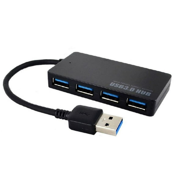 Cevemin 4-Port USB 3.0 Hub Super Speed 5Gbps, Compact Portable Hub Adapter for Laptop/PC, Plug & Play, External Hard Drive Support, Windows Compatible
