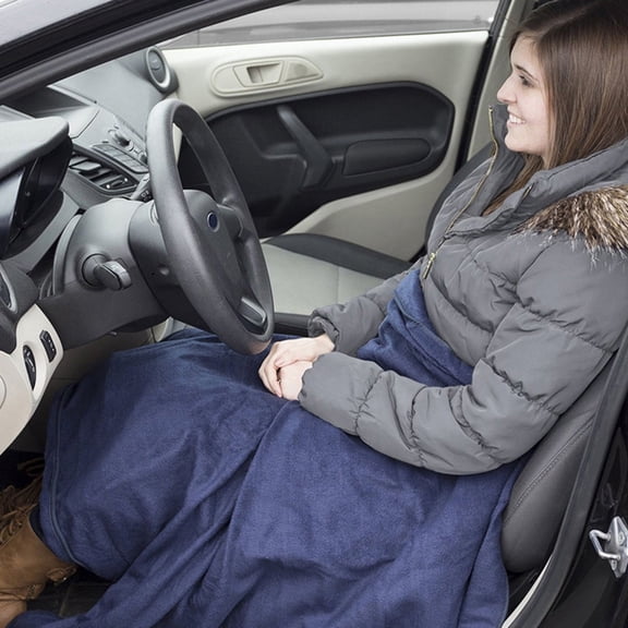 Cevemin 58x42 Inches 12V Car Heating Blanket with Constant Temperature Function - Double-Sided Fleece Electric Warming Blanket for Car Travel Winter Driving