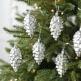 thumbnail image 1 of Cevemin 6 Pack Silver Plastic Pine Cones Christmas Tree Decorations – Durable Holiday Ornaments, Party & Home Decor, Perfect Gift for Xmas, Birthdays (6 Pieces), 1 of 6