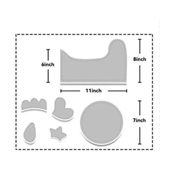 Cevemin 6 Pcs Plastic Chicken Basket Template Set - Cute Chick Design Sewing Stencil for DIY Craft, Home Decor and Egg Storage