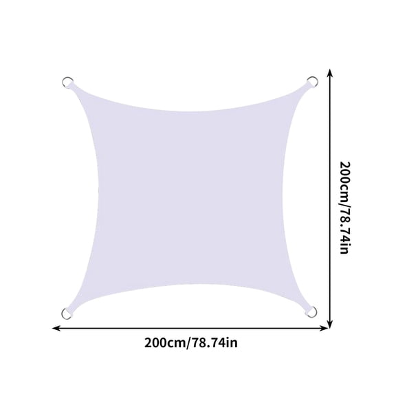 Cevemin 79 x 79 Inch Square Sun Shade Sail - Outdoor UV Protection Waterproof Tarpaulin for Garden Patio Swimming Pool Backyard