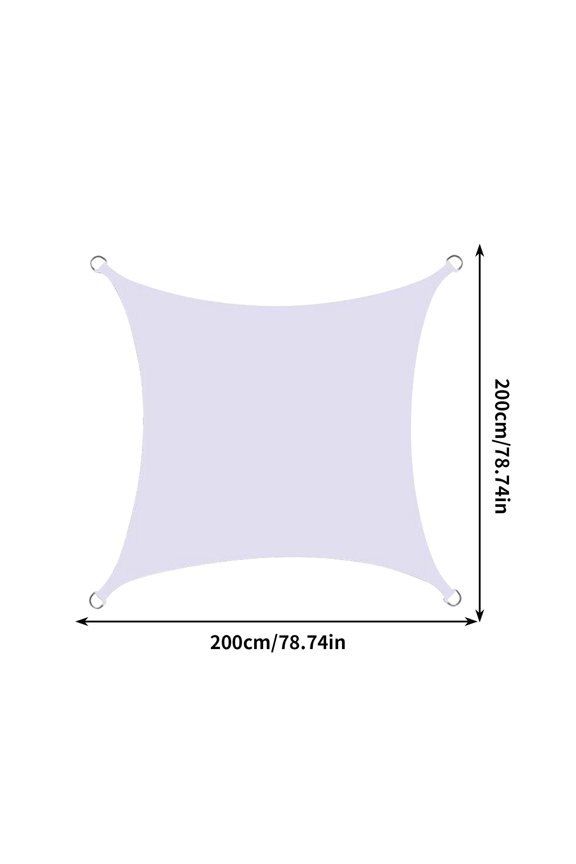 79 x 79 Inch Square Sun Shade Sail - Outdoor UV Protection Waterproof Tarpaulin for Garden Patio Swimming Pool Backyard
