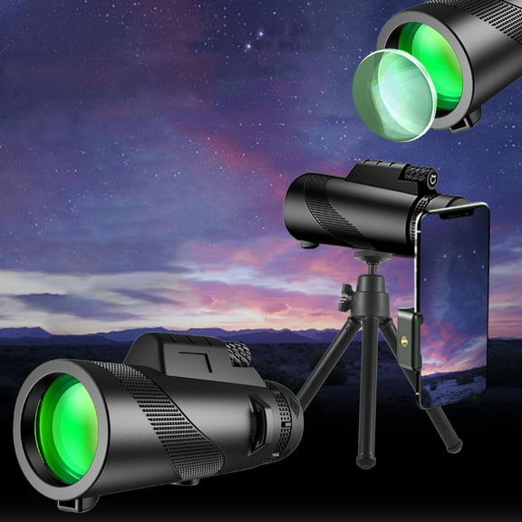 Cevemin 80X100 High Power Monocular Telescope with Phone Holder & Tripod - Waterproof Fogproof BAK-4 Prism Scope for Outdoor Observation, Bird Watching, Hunting