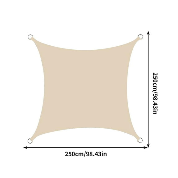 Cevemin 98 Inch Triangular Sun Shade Sail - Sun Protection Waterproof UV Resistant Easy Install Shade Cloth for Garden Pool Patio Backyard