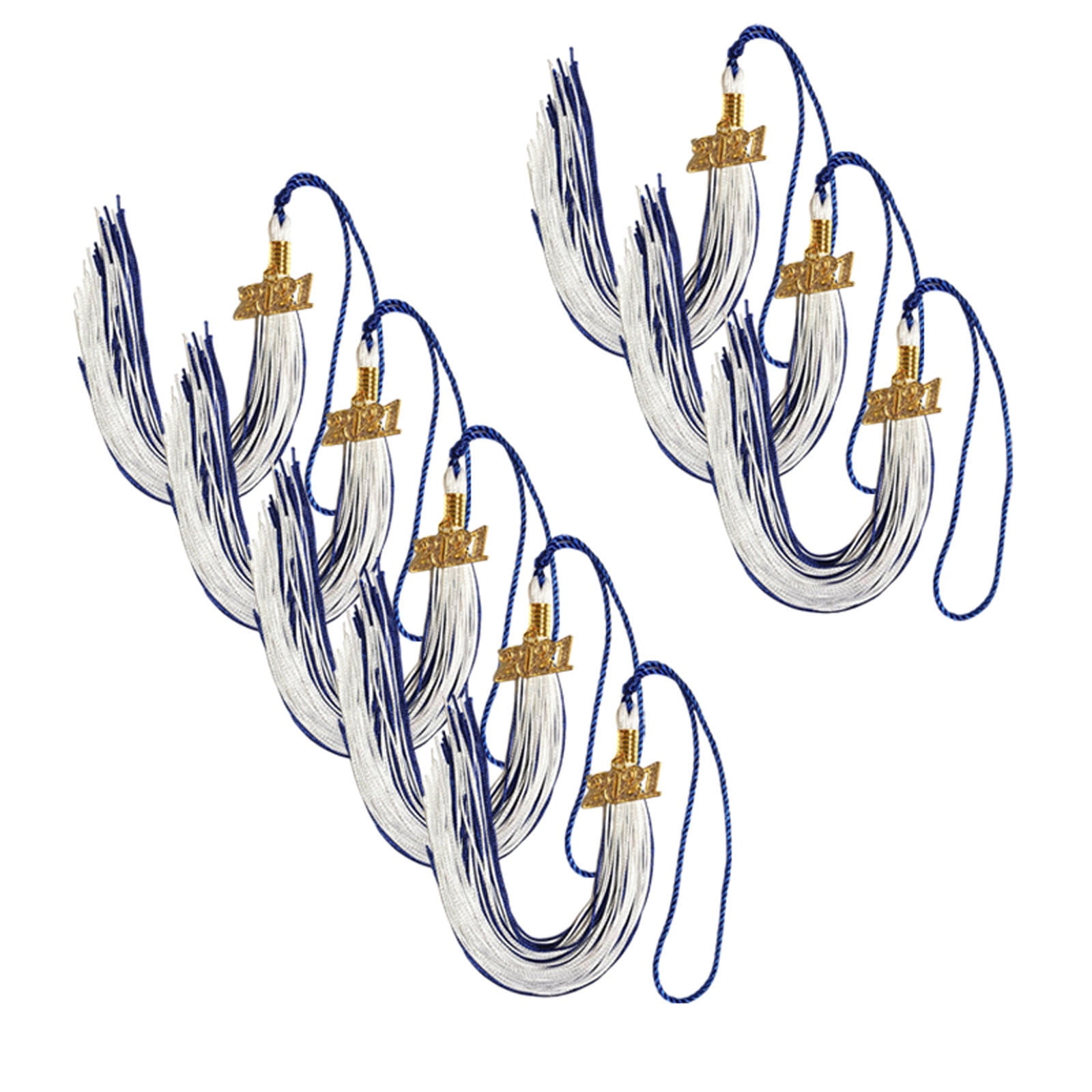 GRADFTY 10 Pack 2024 Graduation Tassels – Purple & Gold Double Color, 9 Inch, With 2024 Charm