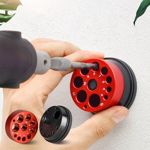 Cevemin Alloy Drill Dust Collector - Household Punching Storage Tool with ABS Non-Slip Base, Compatible with 9 Drill Bit Sizes for Wall Drilling and Dust Prevention
