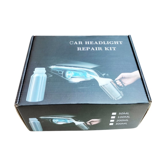 Cevemin Auto Headlight Repair and Refurbishment Coating Set with Atomizing Cup - 200ml Blue Ice Solution and Full Polishing Tools for Car Headlight Restoration