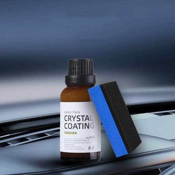 Cevemin Automotive Plastic Refurbishing Agent 30ml - Multifunctional Car Crystal Coating Paint Protection with Hydrophobic Layer & UV Resistance for Plastic Parts Restoration