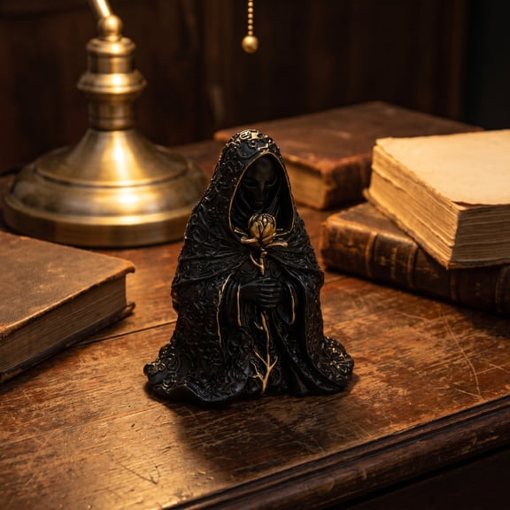Cevemin Black Robed Sculpture A And Atmospheric Decorative Piece For The Entryway And A High Value Office Desk Decoration