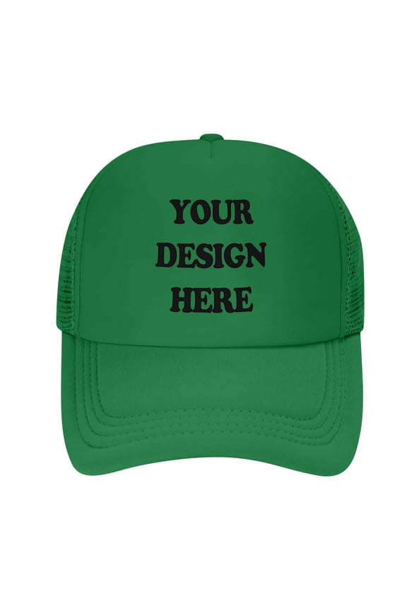 Breathable Mesh Baseball Cap with Custom Logo Printing - Adjustable Unisex Sun Hat for Outdoor Sports Beach Activities and Casual Wear