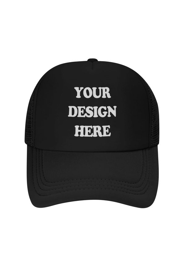 Breathable Mesh Baseball Cap with Custom Logo Printing - Adjustable Unisex Sun Hat for Outdoor Sports Beach Activities and Casual Wear