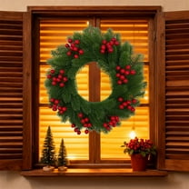 Cevemin Christmas Wreath Artificial Wreath Door Window Wall Decoration for Indoor and Outdoor Holiday Decor