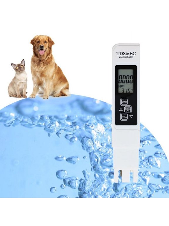 Conductivity Water Quality Tester Pen - Multifunctional Digital Meter with Backlit Display and Data Hold for Household, Swimming Pool, Fish Tank, and Hydroponic Use