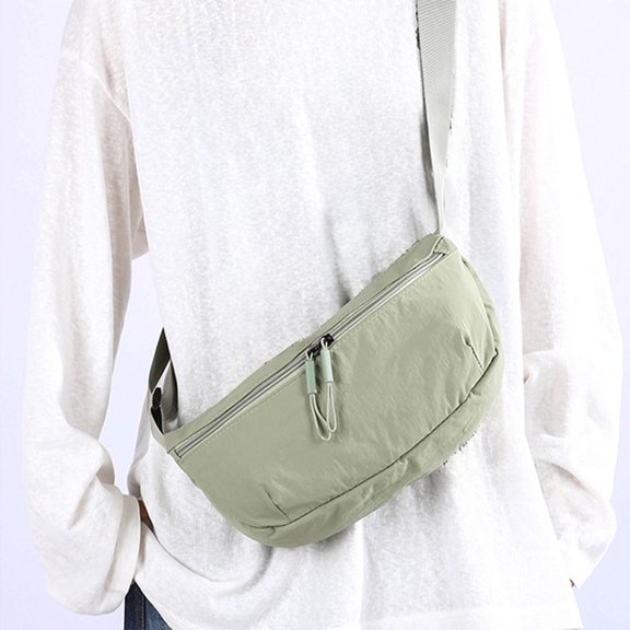Cevemin Crossbody Chest Bag Nylon with Multi-Pocket Storage - Adjustable Waist Strap for Sports, Workouts and Daily Activities