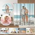 thumbnail image 1 of Cevemin Custom Personalized Shower Curtain - Waterproof Polyester Fabric Bath Cloth with Exclusive Design for Bathroom Home Decor, 1 of 9