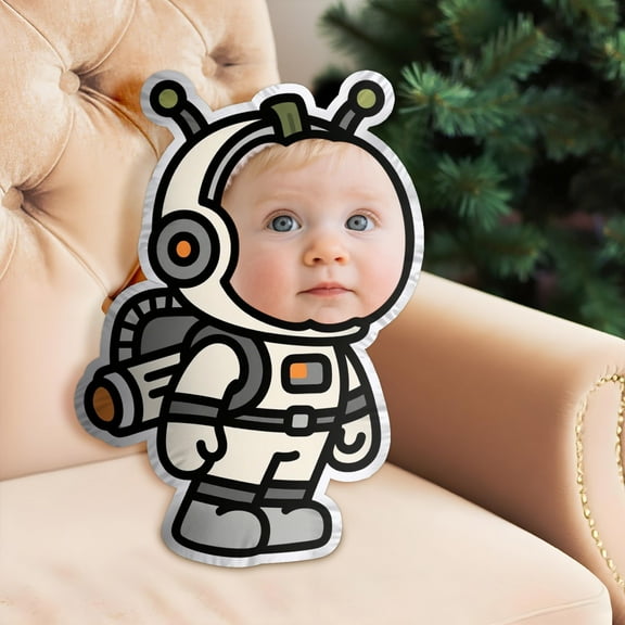 Cevemin Customized Funny Pillows - Personalized Photo Pillow with Baby Velvet Fabric and HD Printing for Halloween Prank Gifts and Home Decor, Sizes 8-55 Inches