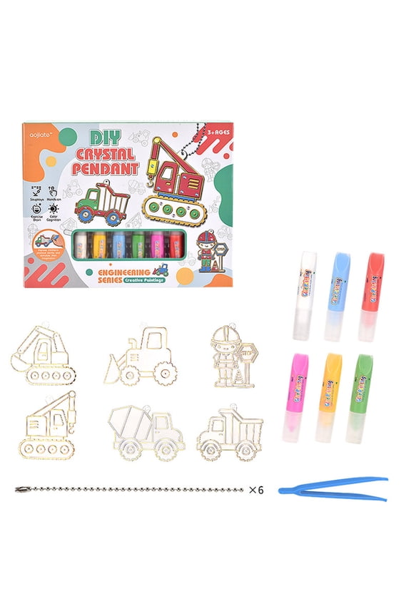 DIY Crystal Paint Arts and Crafts Set 30ml - 3D Baking Graffiti Coloring and Adhesive Painting for Window Art, Pendants, Keychains, Home Decor and Party Supplies