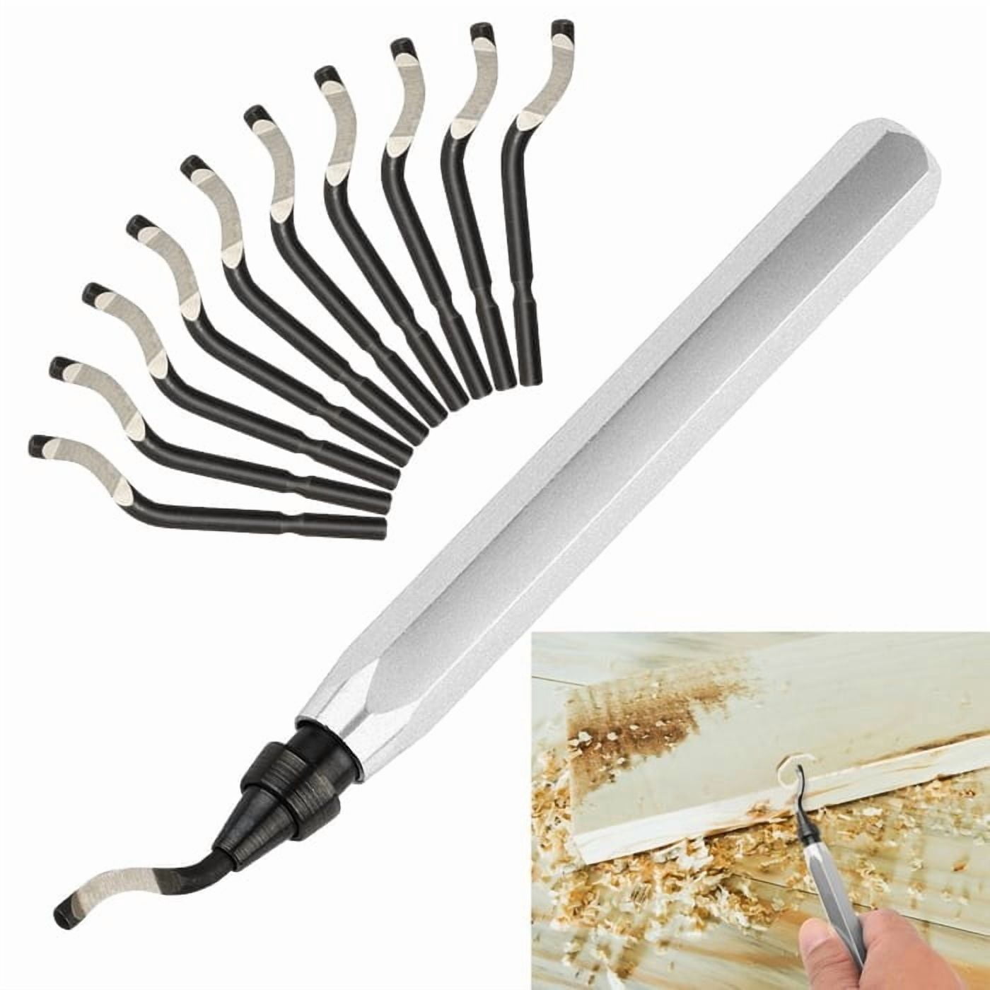 Cevemin Deburring Tool with 10 High Speed Steel Blades - Metal Handle ...